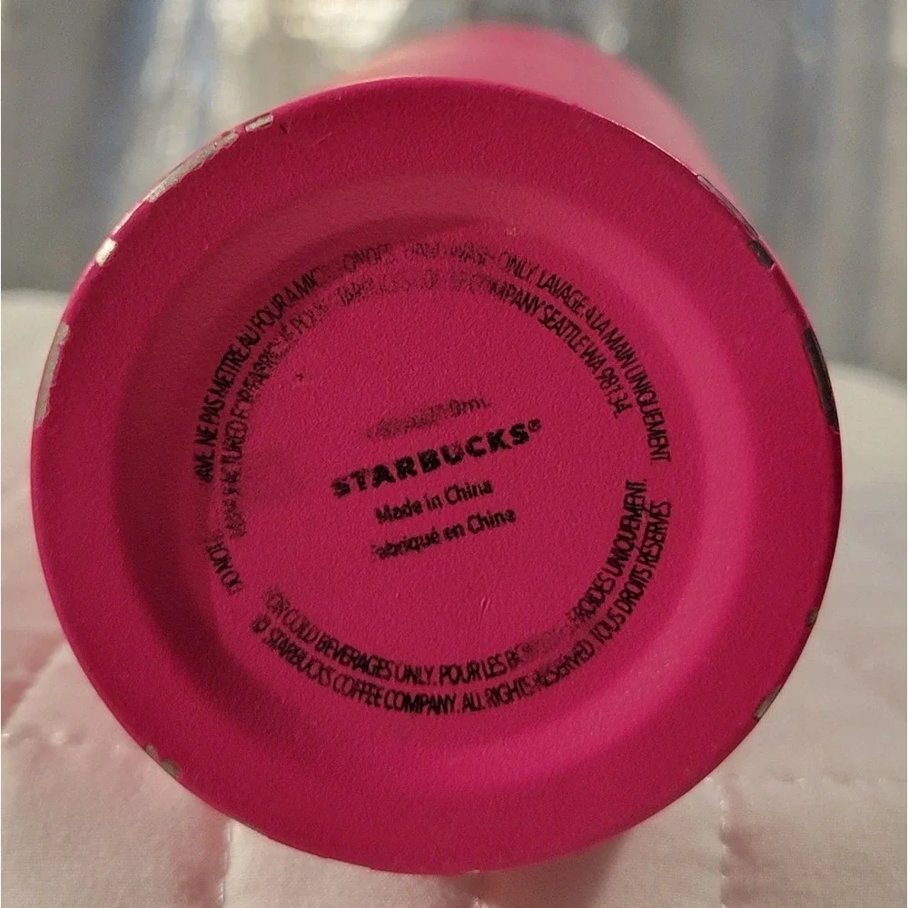 RARE Starbucks‎ Hot Pink Matte Stainless Steel Tumbler Barbiecore Cute Flirty